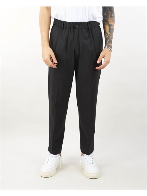 Virgin wool trousers with elastic waistband and pences Yes London YES LONDON | Pants | XP326599